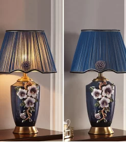 ĐÈN BÀN GỐM TRÁNG MEN CAO CẤP MD0042