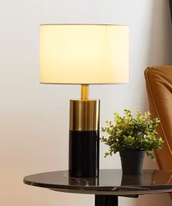 ĐÈN BÀN THÂN ĐÁ MARBLE CHAO VẢI DB-IN-713